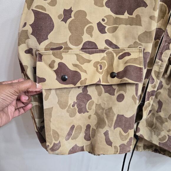 Fredericks Rainwear Mens Vtg 70s Streetwear Camo Outdoor Hunting Hooded Coat L - Picture 3 of 11